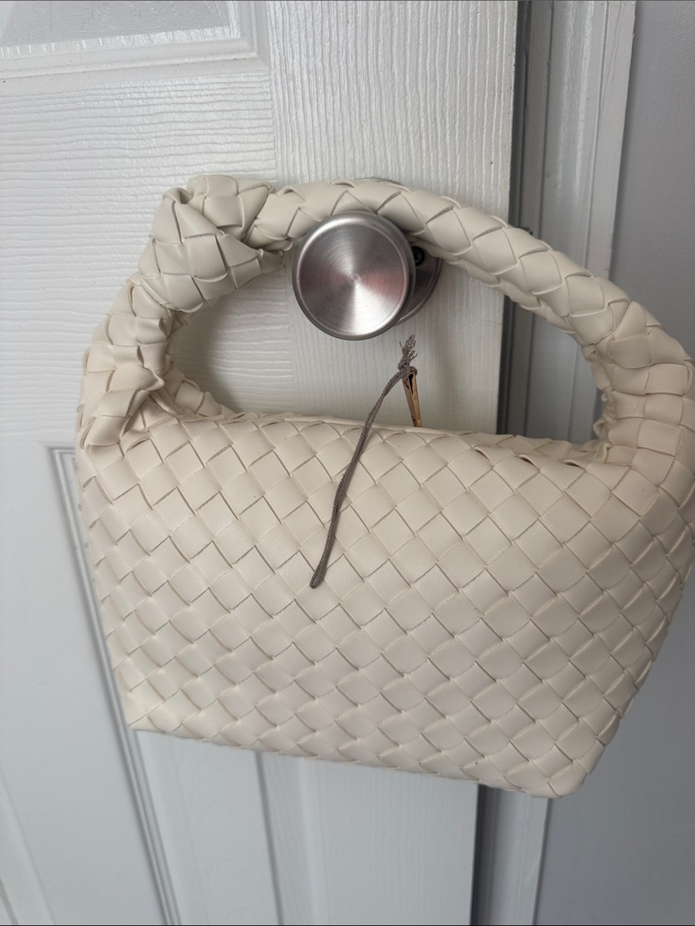 Woven Top-Handle Shoulder Bag in Ivory by A New Day 🎯
